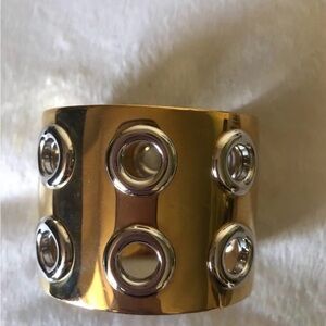 Gold and Silver Statement Cuff Bracelet